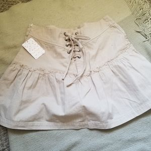 Free people lace up mini skirt